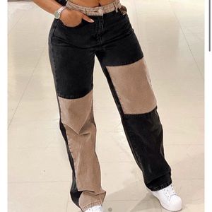 Black And Brown Patchwork Jeans | Poshmark